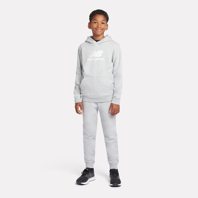 New Balance French Terry Stacked Logo Hoodie gris 45259 4