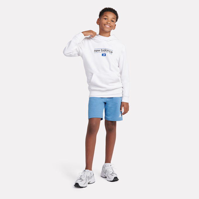 New Balance Linear Athletics Graphic French Terry Hoodie weiß 45262 5