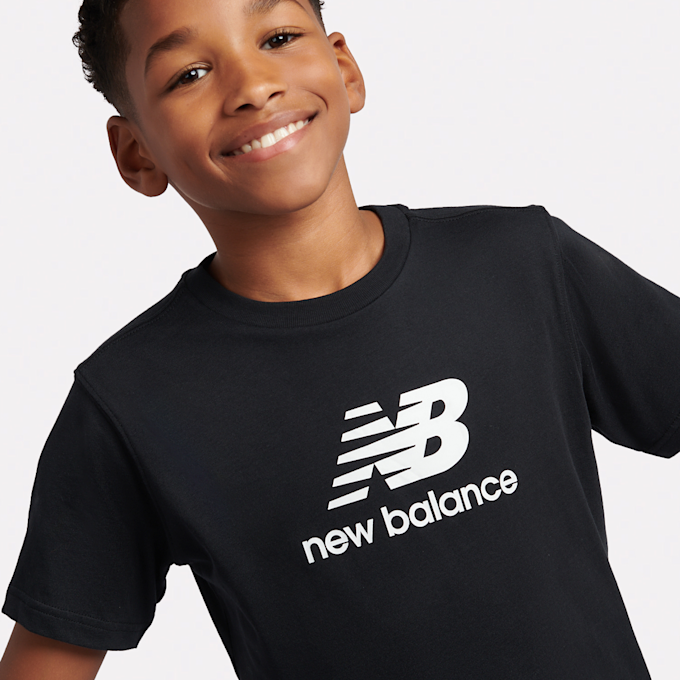 New Balance Stacked Logo Tee & LB Short Set siva 45271 3