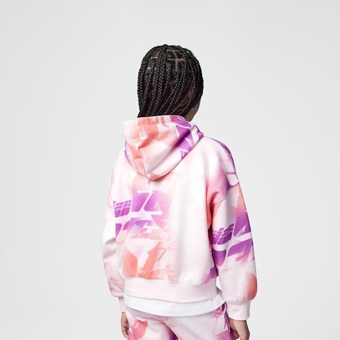Jordan Triple Team All Over Print Hoodie lichtroze 42920 2