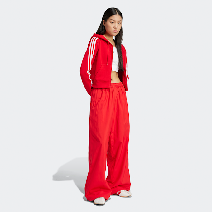 adidas Originals Pantaloni Wide-Leg Intrecciati a 3 Strisce rosso 42962 5