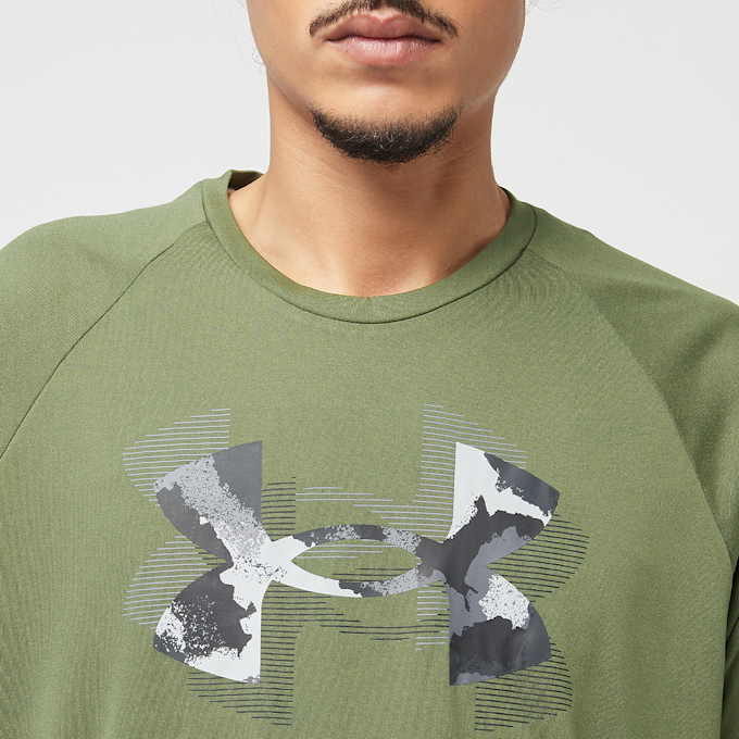 Under Armour Tech Print Fill Short Sleeve Tee verde 43066 3