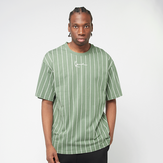 Karl Kani SIGNATURE PINSTRIPE TEE green/white verde 44835 1