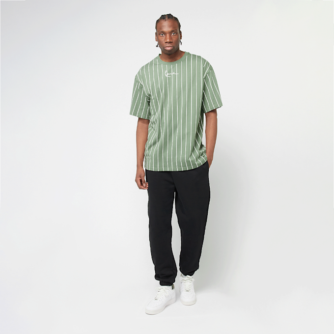 Karl Kani SIGNATURE PINSTRIPE TEE green/white verde 44835 4