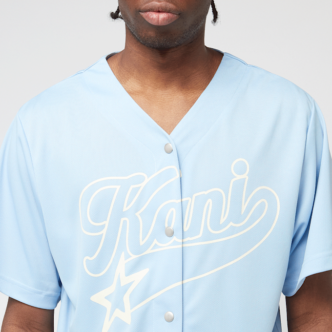 Karl Kani KANI VARSITY STAR BASEBALL SHIRT light blue/off white azul 44841 3