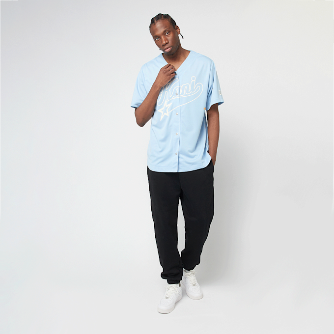 Karl Kani KANI VARSITY STAR BASEBALL SHIRT light blue/off white azul 44841 5