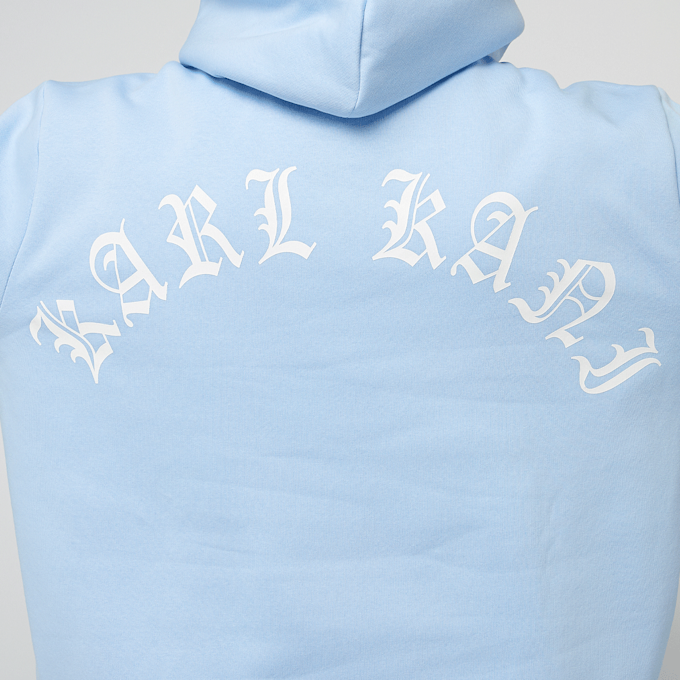 Karl Kani SIGNATURE OLD ENGLISH HOODIE light blue/white plava 44843 4