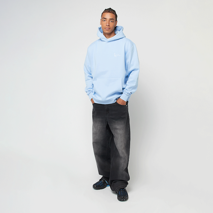 Karl Kani SIGNATURE OLD ENGLISH HOODIE light blue/white plava 44843 5