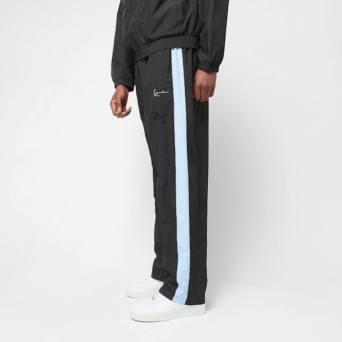 Karl Kani SIGNATURE TRACKPANTS black/light blue negro 44842 2