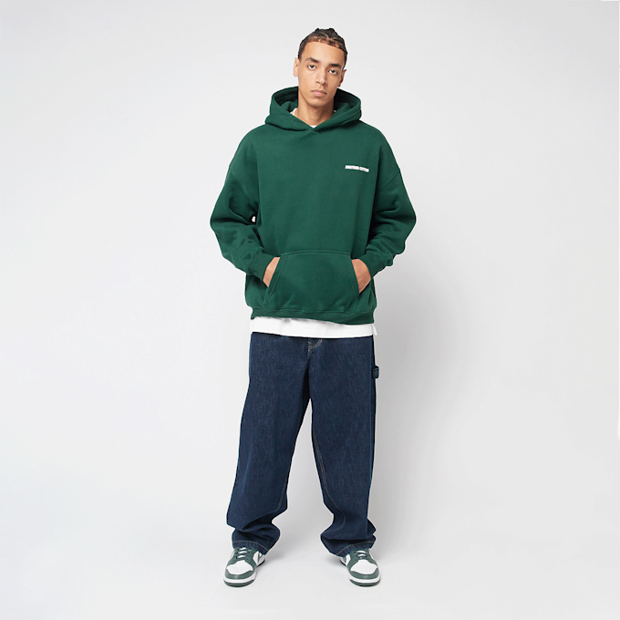 Another Cotton Lab ATHL. CLUB OVERSIZED HOODIE bottle green zielony 44873 4
