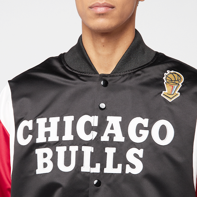 Mitchell & Ness NBA Team Origins Satin Jacket Vintage Logo Chicago Bulls nero 44930 5