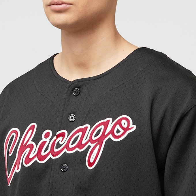 Mitchell & Ness NBA On the Clock Mesh Button Front Vintage Logo Chicago Bulls zwart 44932 3