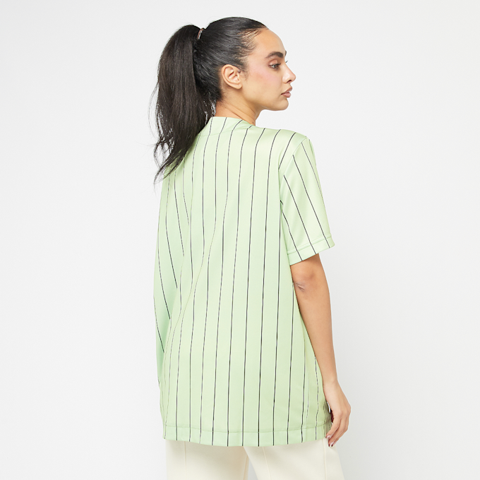 Karl Kani Varsity Heart Pinstripe Baseball Shirt light green/off white verde 44937 2