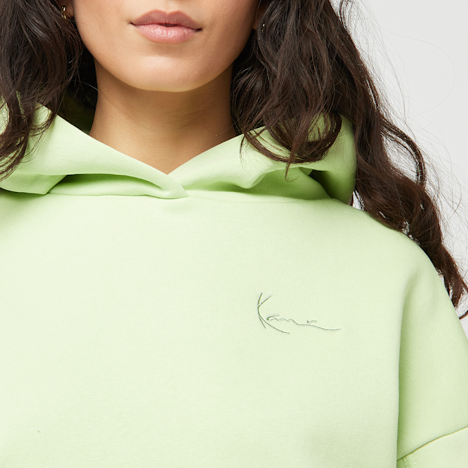 Karl Kani Chest Signature Crop Hoodie light green verde 44939 3