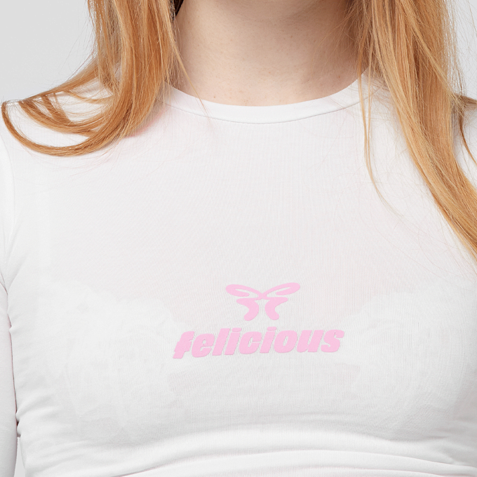 Felicious Basic Tight Logo Longsleeve blanc 45017 3