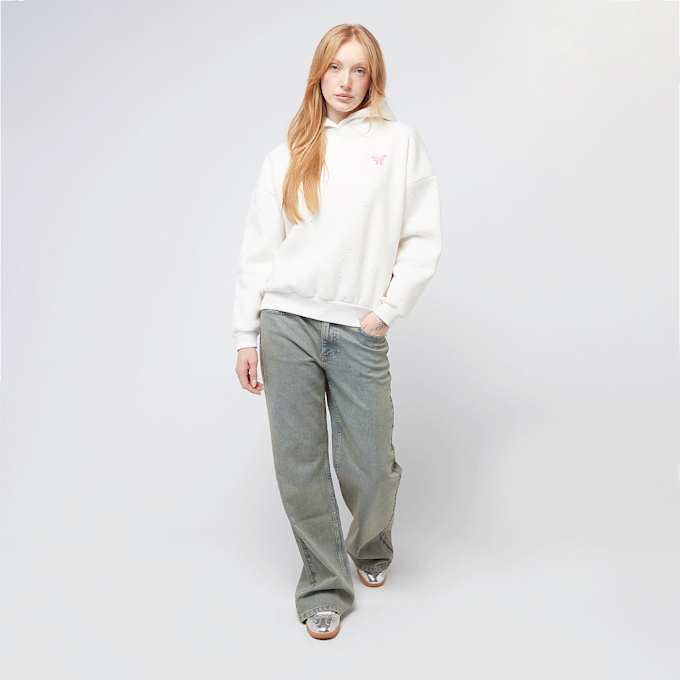 Felicious Rhinestones Hoodie blanc 45023 5