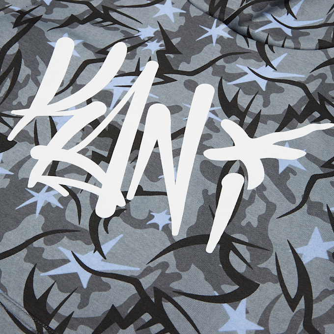 Karl Kani Kani Star Camo Oversize Hoodie Junior siva 45221 3