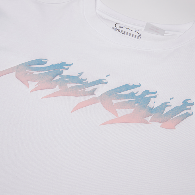 Karl Kani Kani Flames Oversized Tee blanc 45228 3