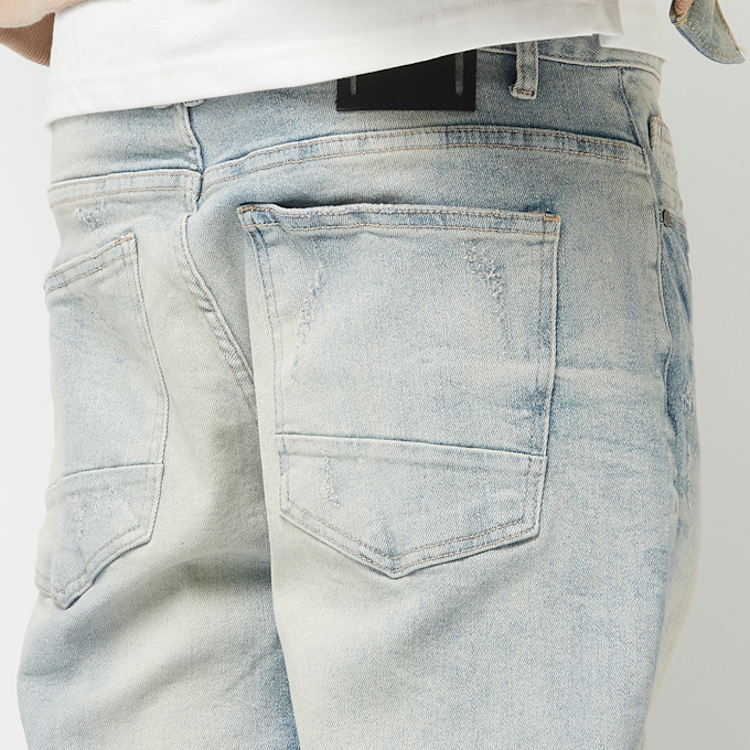 Smoke Rise Wave Effect Jeans plava 45348 5