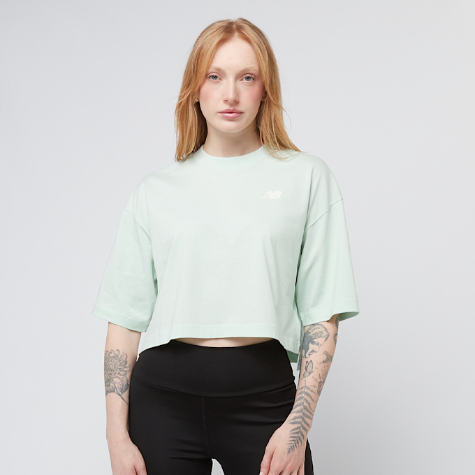 New Balance Reimagined Oversized Waist T-Shirt vert 45393 2
