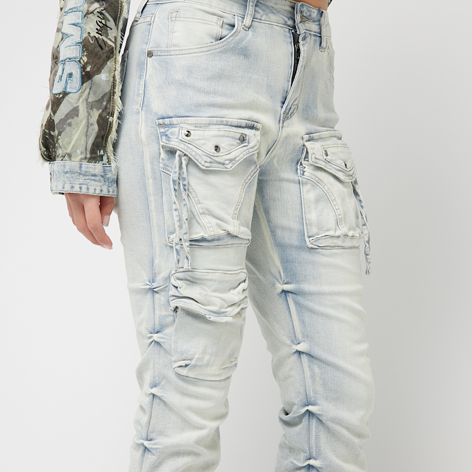 Smoke Rise High Rise Stacked Side Pinching bleu 45415 3
