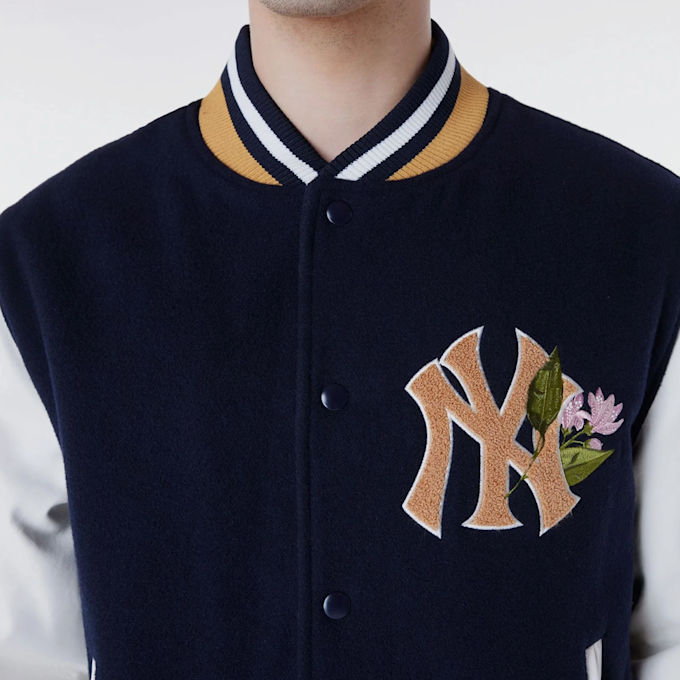 New Era MLB Floral Varsity Jacket New York Yankees blauw 45531 3