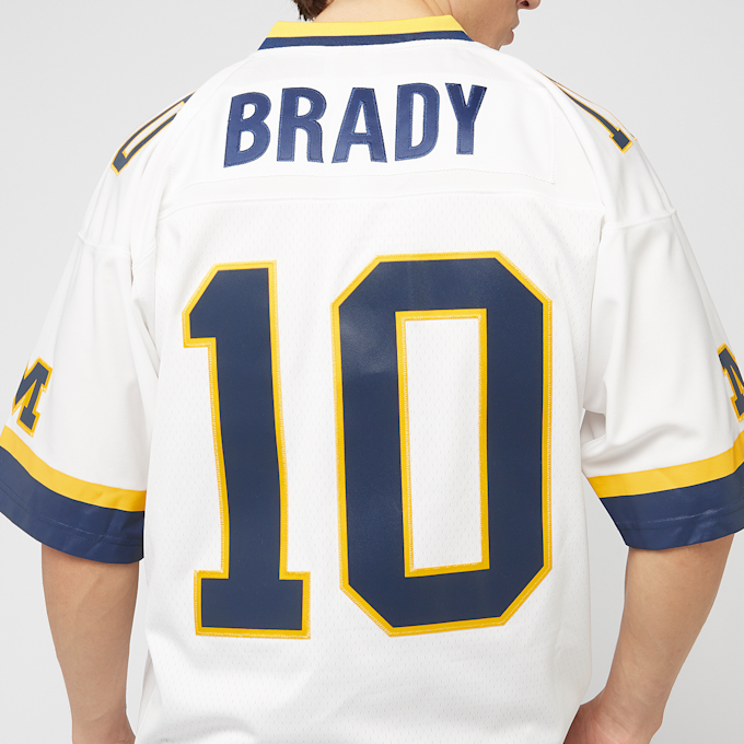 Mitchell & Ness NCAA White Jersey  1999 Tom Brady Michigan Wolverines wit 45549 7