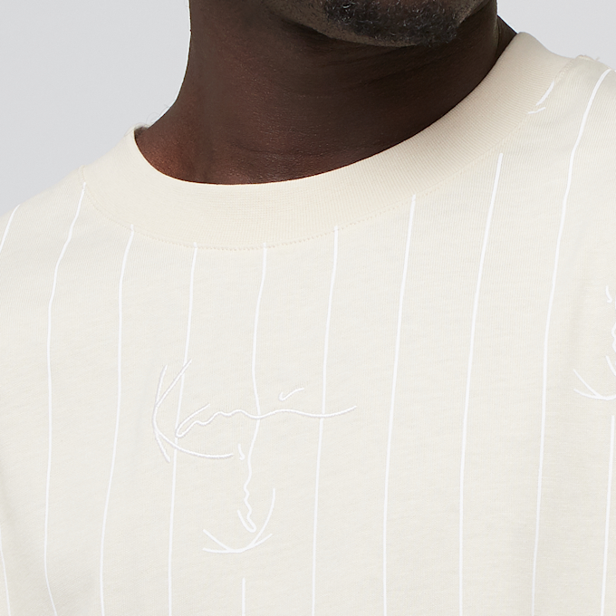 Karl Kani Small Signature Logo Pinstripe beige 45585 3