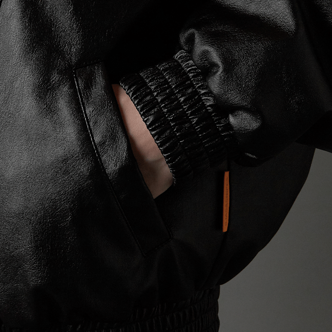 SNIPES S Emblem Wavy Cut PU Jacket nero 45600 6