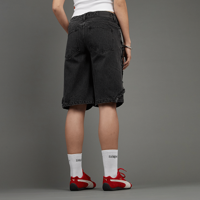 SNIPES S Cube Inside Out Baggy Denim Shorts grau 45603 2