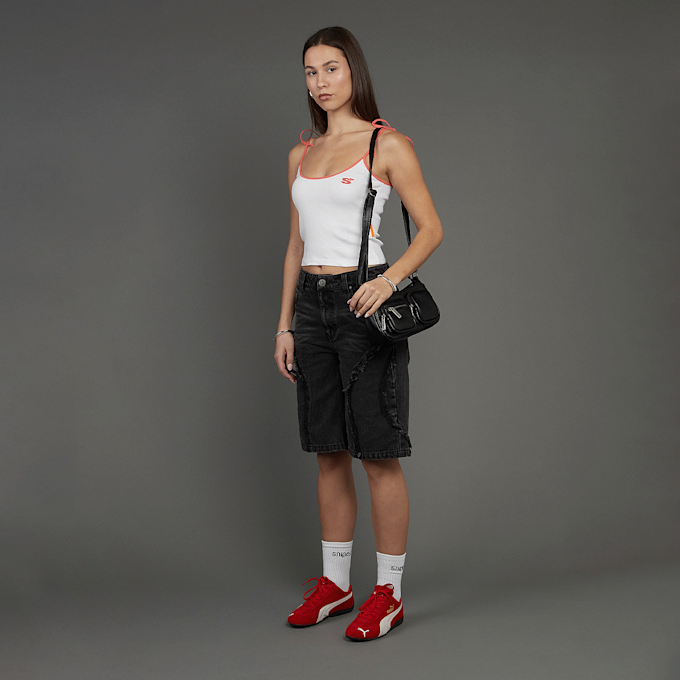 SNIPES S Cube Inside Out Baggy Denim Shorts gris 45603 7