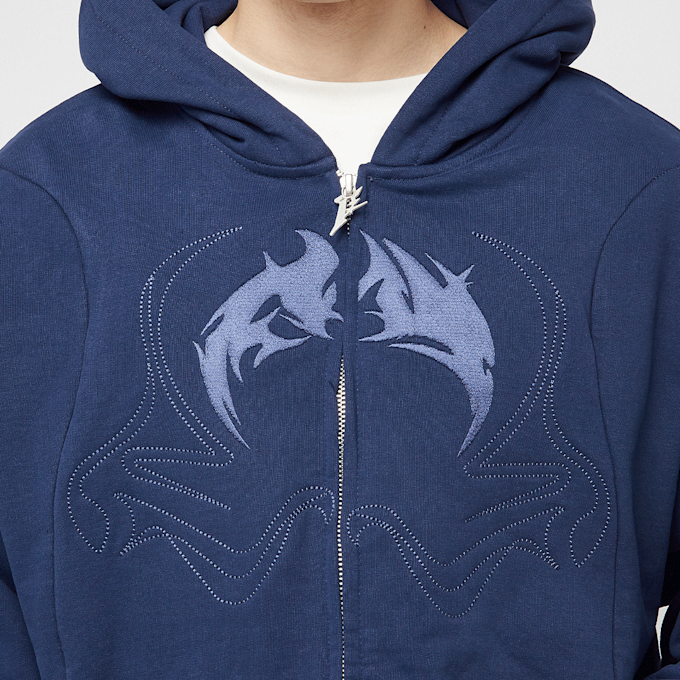 FAVELA Italic Embroidery Frontzip blu 45622 3