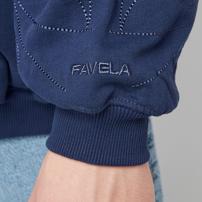 FAVELA Italic Embroidery Frontzip blu 45622 4