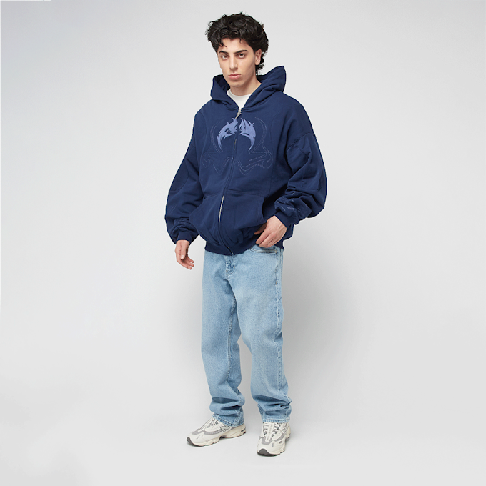 FAVELA Italic Embroidery Frontzip blu 45622 5