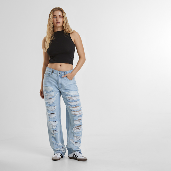 2Y STUDIOS Auran Ripped Baggy Jeans azul 45646 5