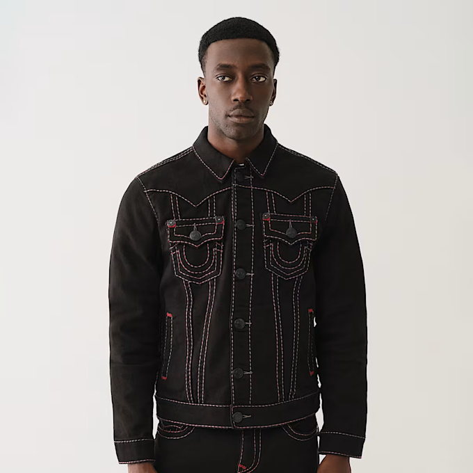 True Religion Jimmy Jacket Pikstitch noir 46964 1