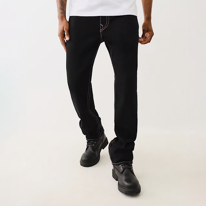 True Religion Ricky Super T Pick Stitch Straight Jeans noir 46965 1