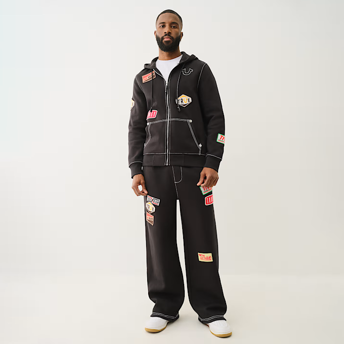 True Religion Patch Big-T Zip Hoodie crna 46971 5
