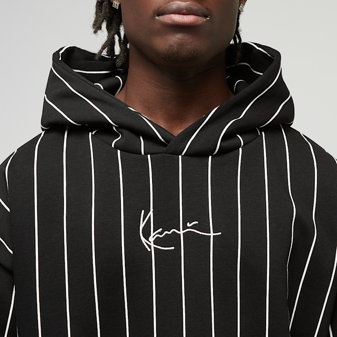 Karl Kani Signature Logo Pinstripe Oversized Hoodie crna 46113 3