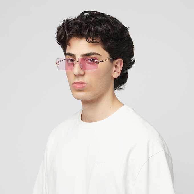 Lunettes De Soleil Homme - Monture Dorée Sans Monture - Style Carré Tendance - Neuf