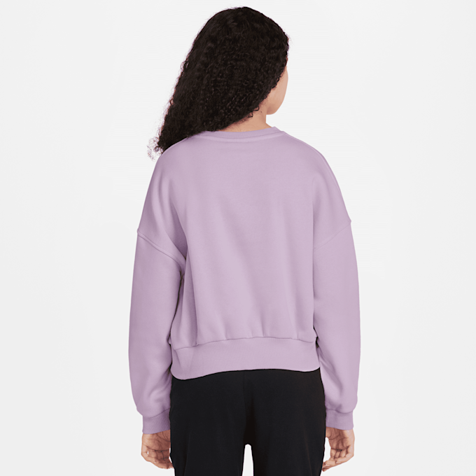 Nike Junior Sportswear Club Fleece Boxy Crew Low Brand Read fioletowy 46549 2