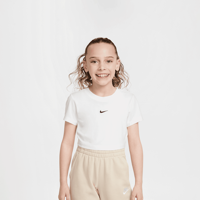 Nike Sportswear Short Sleeve Slim Crop Tee biały 46552 1
