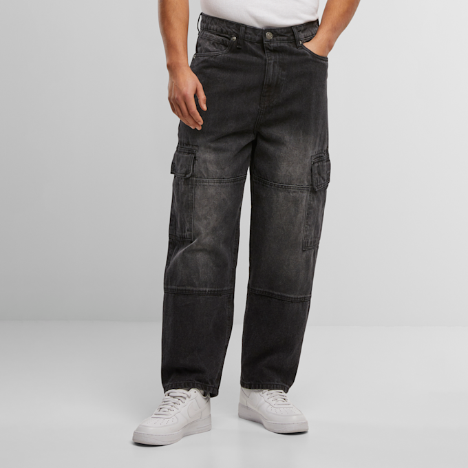 Urban Classics Tapered Heavy Ounce Baggy Cargo Jeans schwarz 46778 1
