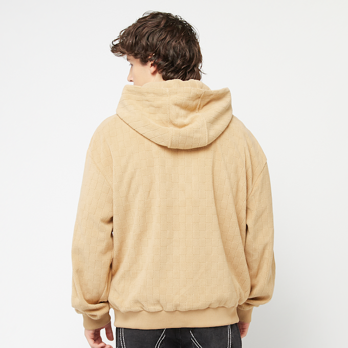 Urban Classics Jaquard Velvet Zip-Hoody beige 46785 2