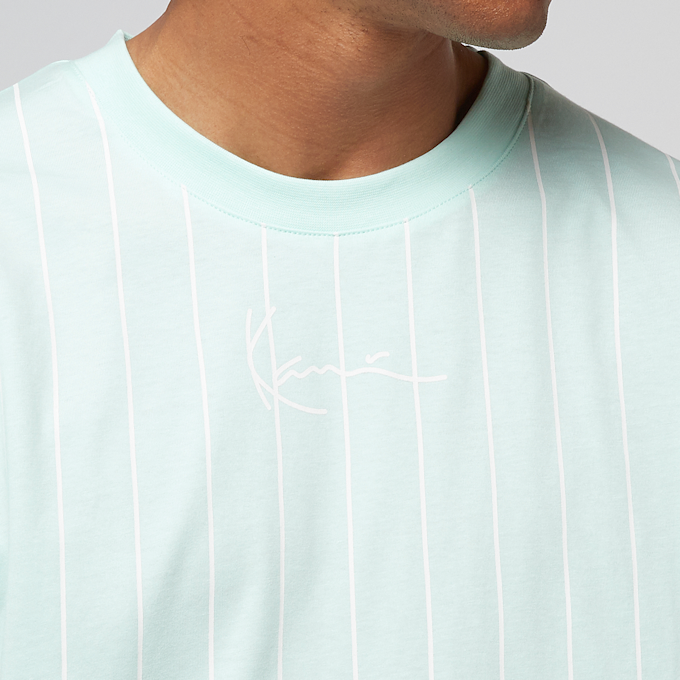 Karl Kani Signature Pinstripe T-Shirt vert 46990 3