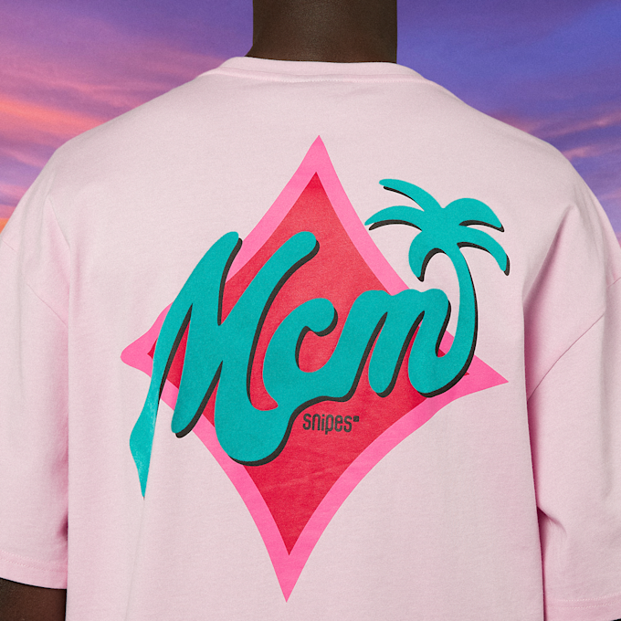 MCM x SNIPES Palm T-Shirt lichtroze 47054 5