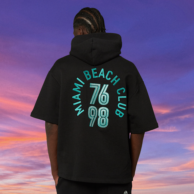 MCM x SNIPES Miami Club Half Sleeve Hoodie noir 47059 2