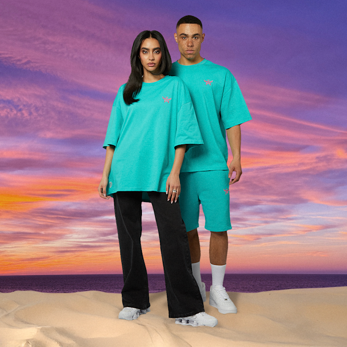 MCM x SNIPES Miami Sweatshorts turquesa 47062 5