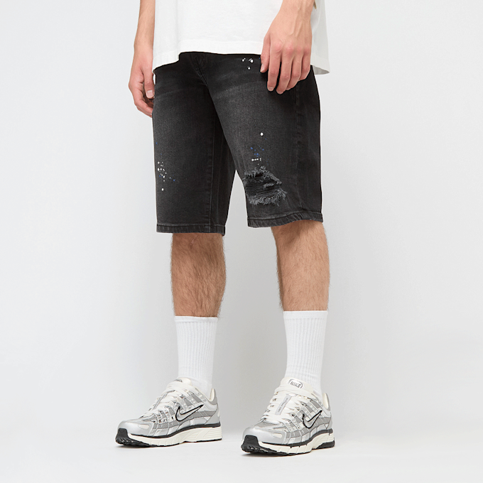 2Y STUDIOS Leonardo Ripped Slim Fit Shorts zwart 47104 1