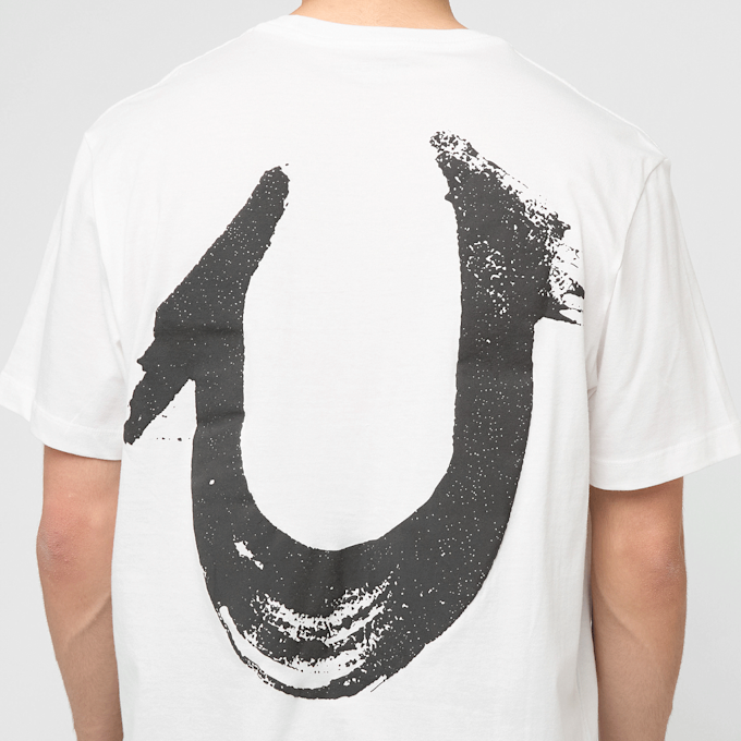 True Religion Relaxed NU Brush Tee blanc 47106 4